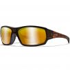 Wiley X WX Breach Glasses - Captivate Polarized Bronze Mirror Lens / Matte Hickory Brown Frame 1