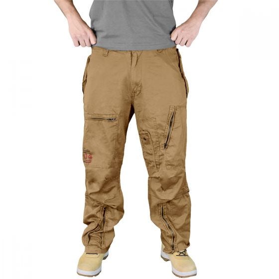 Pantalones de estilo cargo Surplus Infantry en Coyote