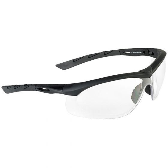 Gafas de sol Swiss Eye Lancer con lentes transparentes y montura de goma en negro