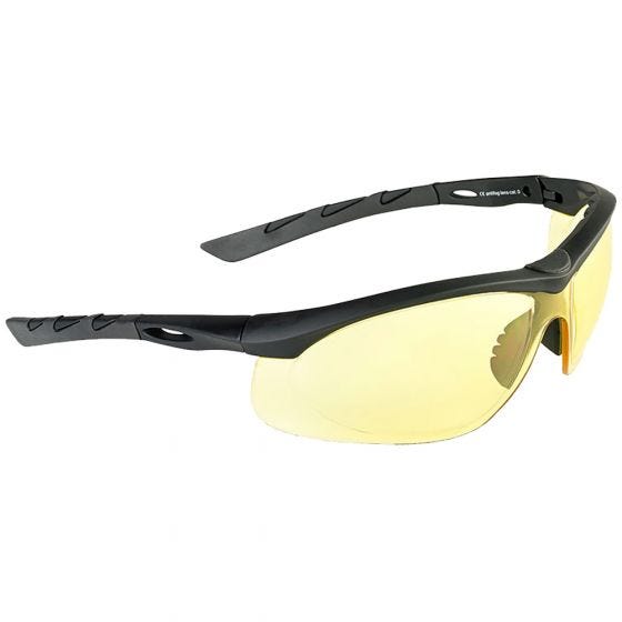 Gafas de sol Swiss Eye Lancer con lentes amarillas y montura de goma en negro