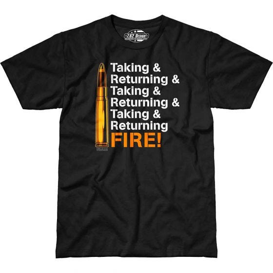 Camiseta 7.62 Design Returning Fire en negro