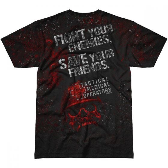 Camiseta 7.62 Design Tactical Medical Operators Fight Your Enemies en negro