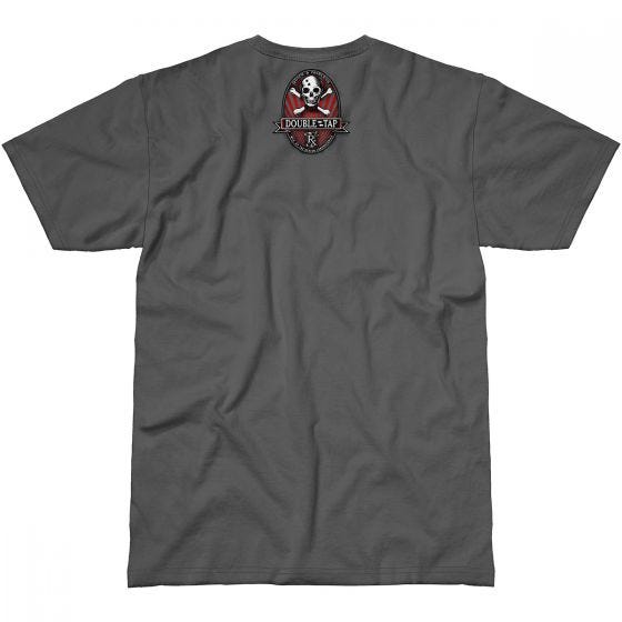 Camiseta gris carbón, diseño Double Tap 7.62