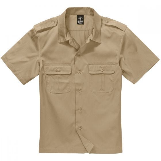 Camisa de manga corta Brandit US en beige