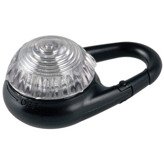 Luz de mosquetón Adventure Lights Guardian Tag-It en blanco