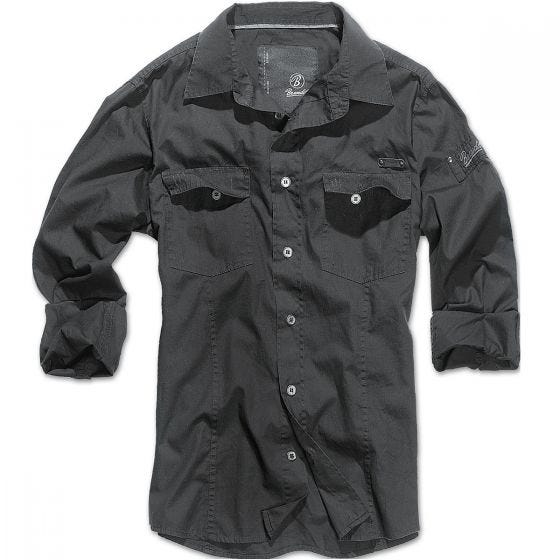 Camisa Brandit entallada en negro