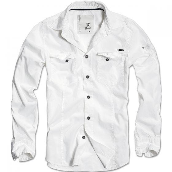 Camisa Brandit entallada en blanco