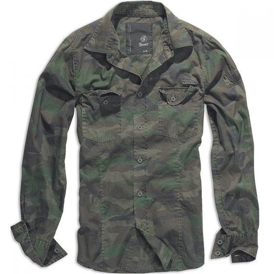 Camisa Brandit entallada en Woodland