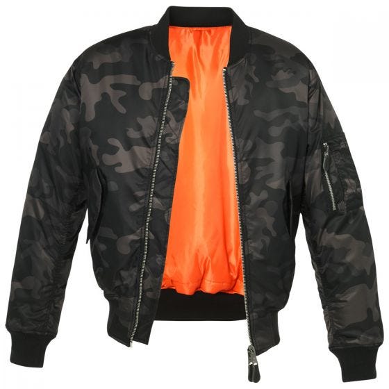 Chaqueta de camuflaje Brandit MA1 en Dark Camo