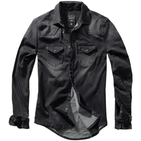 Camisa vaquera Brandit Riley en negro