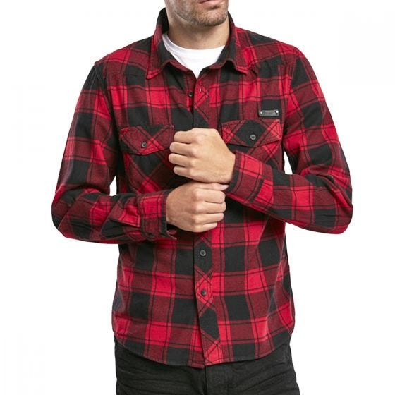 Camisa Brandit Check en rojo / negro