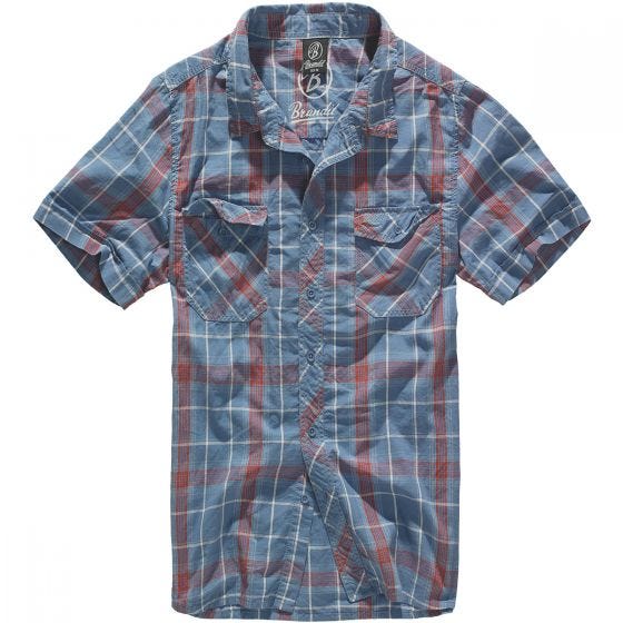 Camisa Brandit Roadstar en rojo / azul