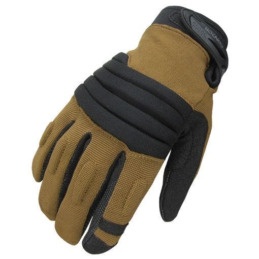 Guantes con nudillos acolchados Condor Stryker en Coyote y negro