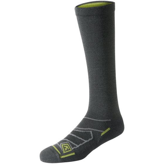 Par de calcetines de lana merino First Tactical de 9" para todo el año en Charcoal