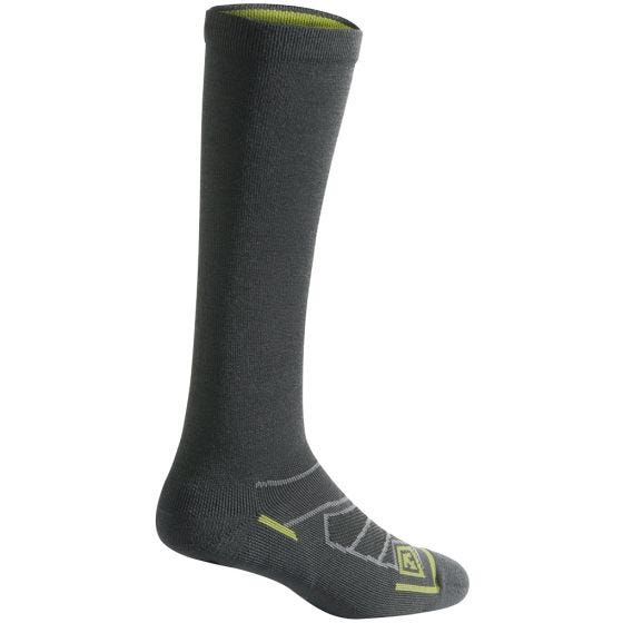 Par de calcetines de lana merino First Tactical de 9" para todo el año en Charcoal