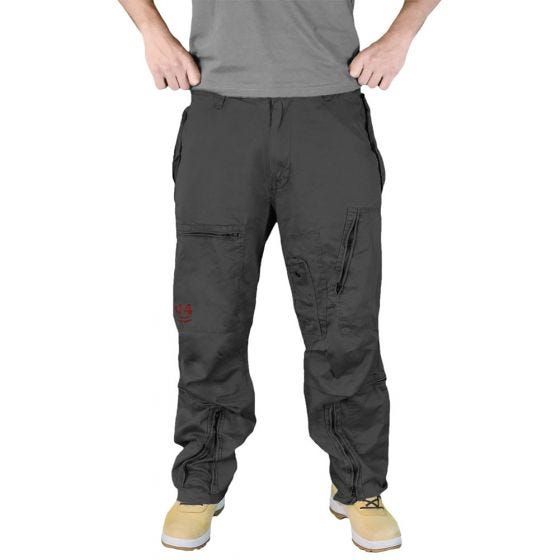 Pantalones de estilo cargo Surplus Infantry en negro