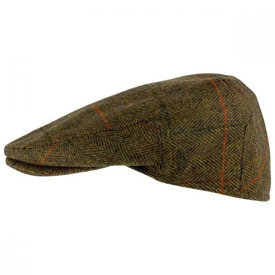 Boina de cuadros de mezcla de lanas Jack Pyke en Tweed Brown