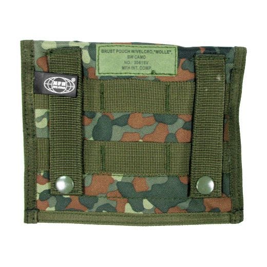 Bolsillo plano MFH Admin con sistema MOLLE en Flecktarn