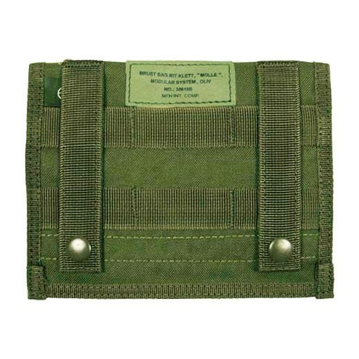 Bolsillo plano MFH Admin con sistema MOLLE en verde oliva