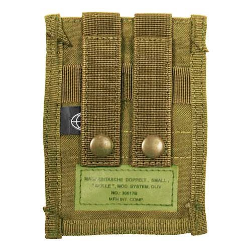 Portacargador doble MFH de cartuchos de 9 mm con sistema MOLLE pequeño en Coyote