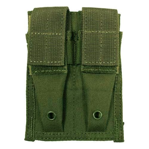 Portacargador doble MFH de cartuchos de 9 mm con sistema MOLLE pequeño en verde oliva