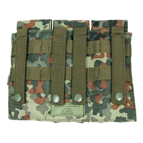 Portacargador triple MFH M4/M16 con sistema MOLLE en Flecktarn