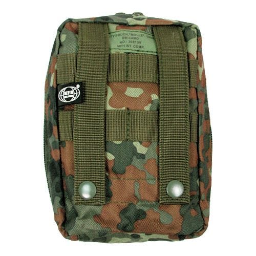 Bolsa para kit de primeros auxilios MFH con sistema MOLLE en Flecktarn