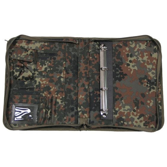 Carpesano MFH con funda para mapa en Flecktarn