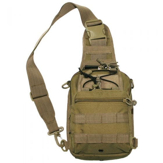 Bolso bandolera MFH con sistema MOLLE en Coyote