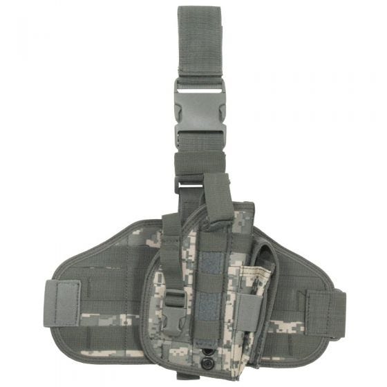 Funda de pistola para pierna MFH Tactical con sistema MOLLE en ACU Digital