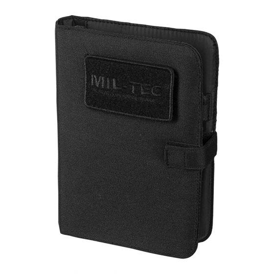 Cuaderno táctico con funda Mil-Tec de tamaño pequeño en negro