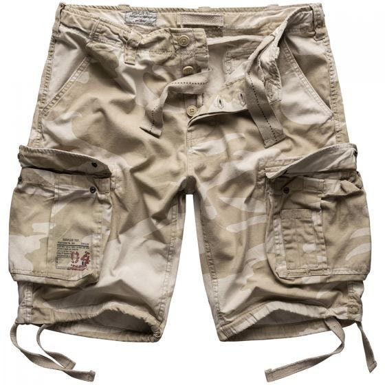 Pantalones cortos Surplus Airborne Vintage lavados a la piedra en Desert Storm