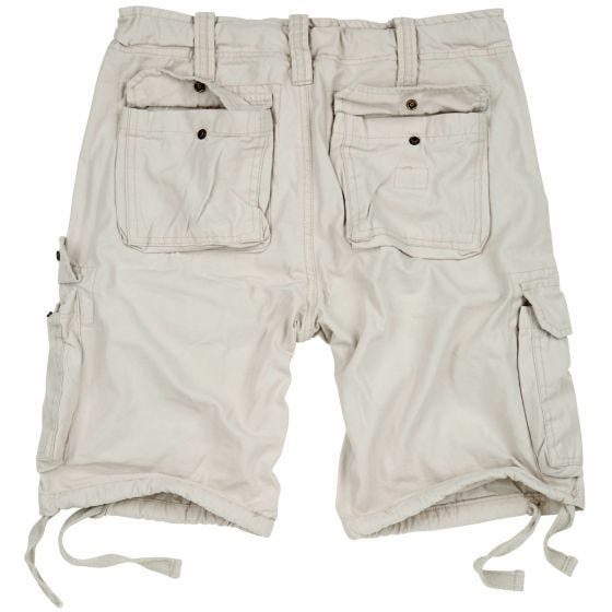 Pantalones cortos Surplus Airborne Vintage lavados a la piedra en Off-White