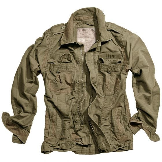 Chaqueta Surplus Heritage Vintage en verde oliva