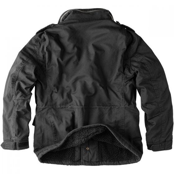 Chaqueta de invierno Surplus Paratrooper en negro desgastado