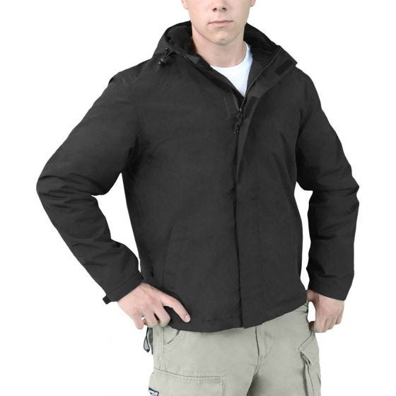 Chaqueta cortavientos con cremallera Surplus en negro