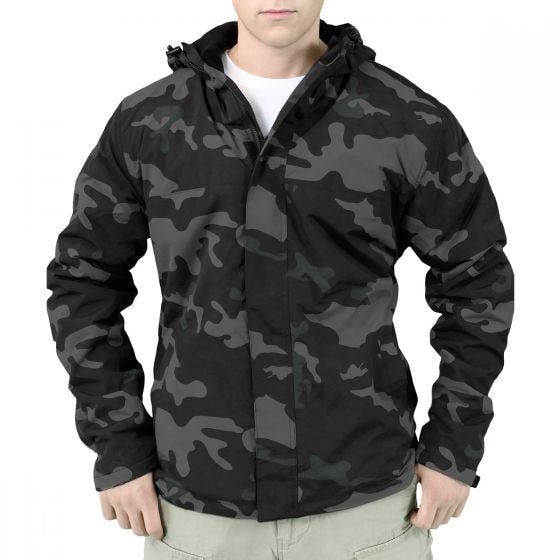 Chaqueta cortavientos con cremallera Surplus en Black Camo