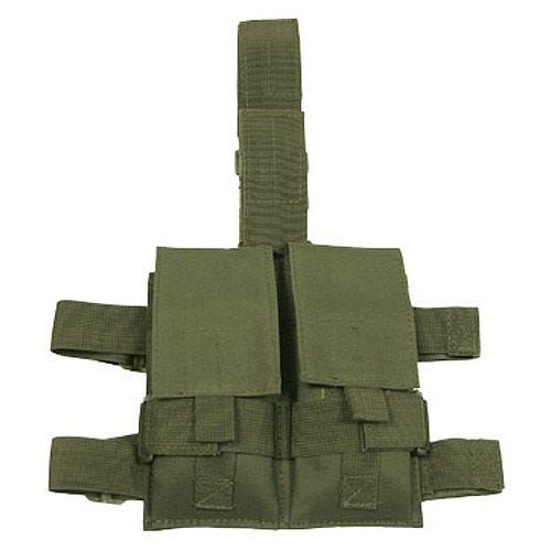 Portacargador doble MFH Tactical para la pierna en verde oliva