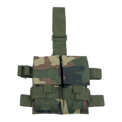 Portacargador doble MFH Tactical para la pierna en Woodland