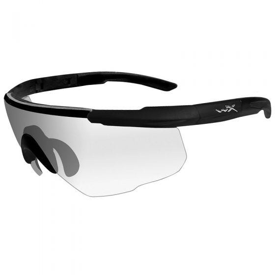 Gafas Wiley X Saber Advanced con lentes transparentes y montura en negro mate