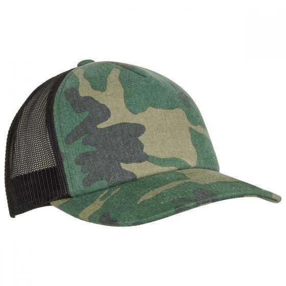 Gorra YP Camo Trucker - Woodland / Negro