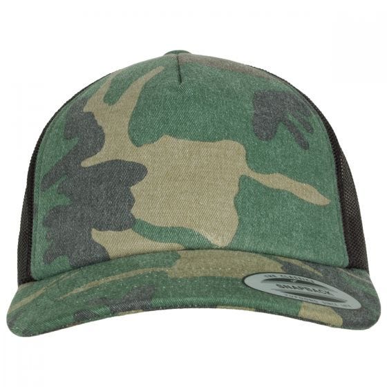 Gorra YP Camo Trucker - Woodland / Negro