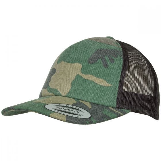 Gorra YP Camo Trucker - Woodland / Negro