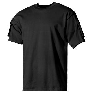 Camisa de manga corta MFH US Con bolsillos en las mangas - Negro