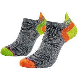 1000 Mile Trainer Liner Sock Grey/Orange/Lime