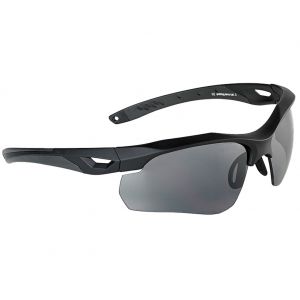 Gafas de sol Swiss Eye Skyray con lentes ahumadas + transparentes y montura de goma en negro