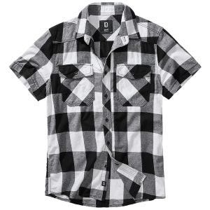Camisa de manga corta Brandit Half Sleeve Check - Blanco / Negro