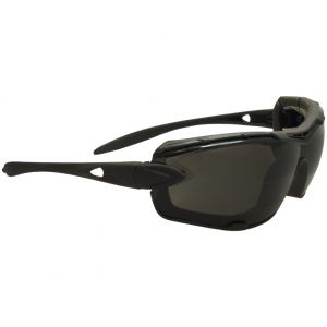 Gafas de sol Swiss Eye C-Tec Carbon con lentes ahumadas + transparentes y montura de goma en negro