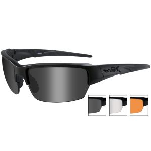Gafas Wiley X WX Saint con lentes ahumadas + transparentes + naranja claro y montura en negro mate