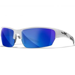 Gafas Wiley X WX Saint Polarized Blue Mirror Lens Gloss White